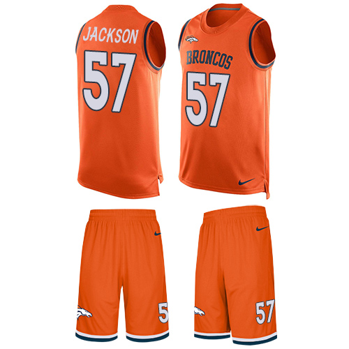 Men's Limited Tom Jackson Nike Jersey Orange - #57 Tank Top Suit NFL Denver Broncos